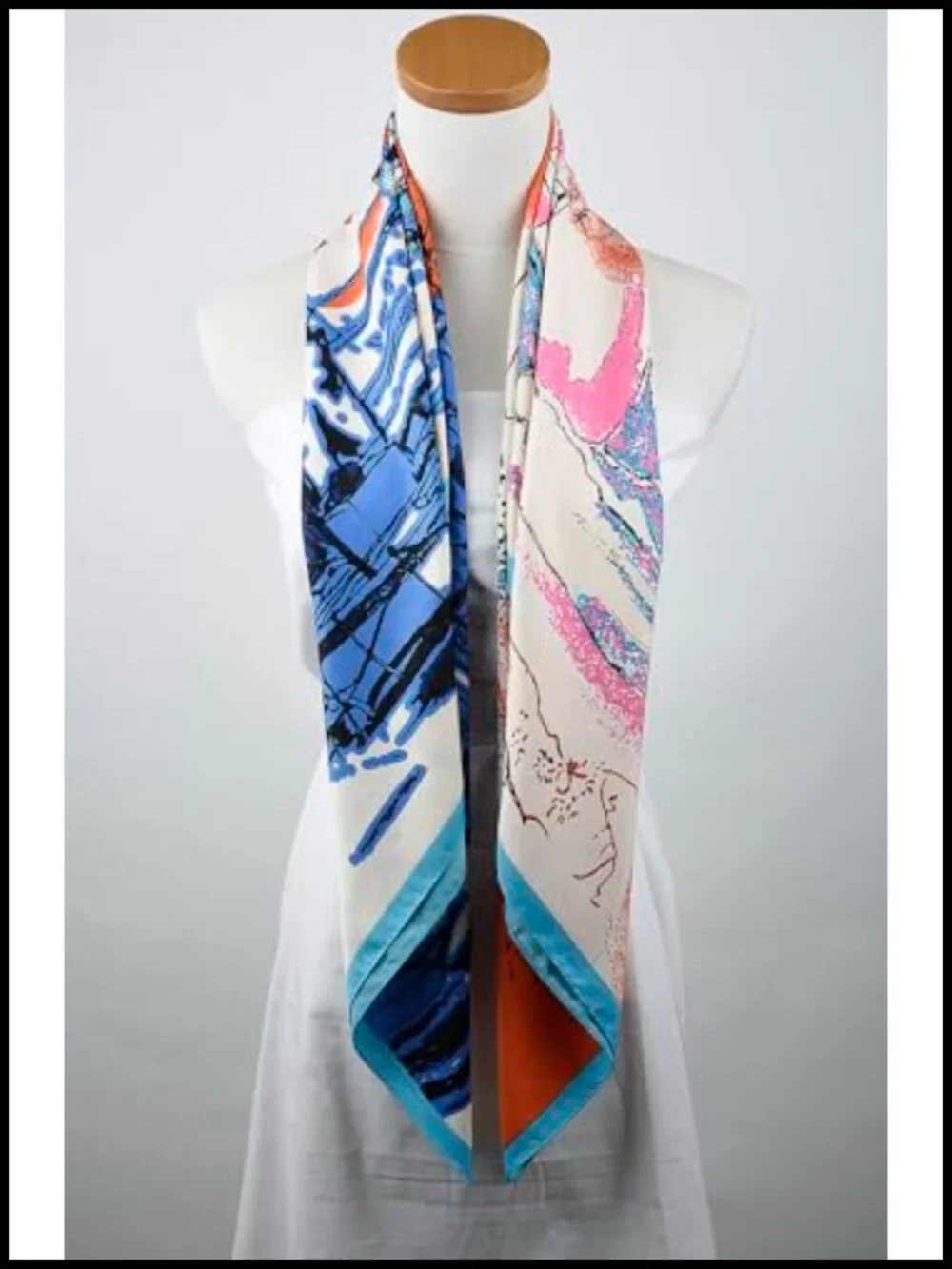 Oversized Silk-Feel Satin Square Scarf for Hair Wrap Headband Bandana
